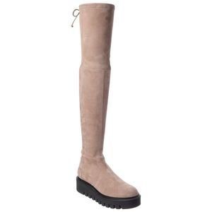 Stuart Weitzman Chalet Lug City Suede Over-The-Knee Boot, Brown